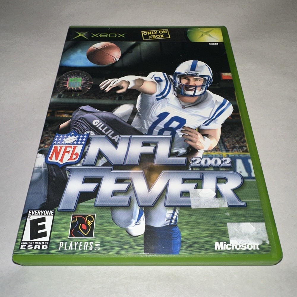 NFL Fever 2002 (Microsoft Xbox, 2001) CIB Complete w/ Manual Near Mint Disc